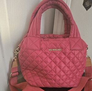 MZ Wallace Tote Satchel Crossbody. Mini Metro Tote Deluxe  Pink No Flaws!!